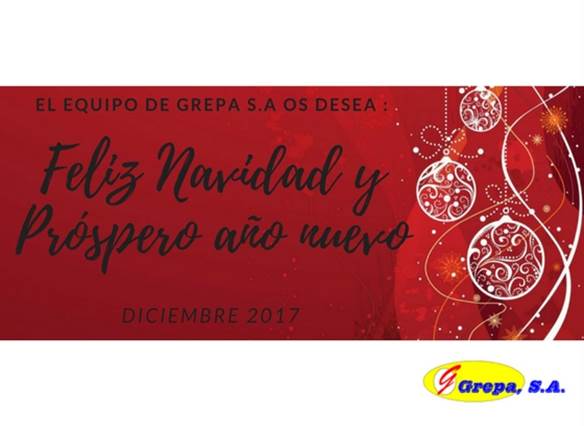 Grepa S.A os desea Feliz Navidad y Próspero año nuevo
